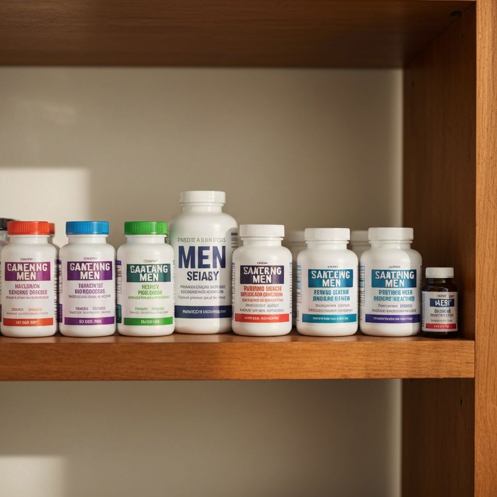 Men's supplement collection for daily wellness