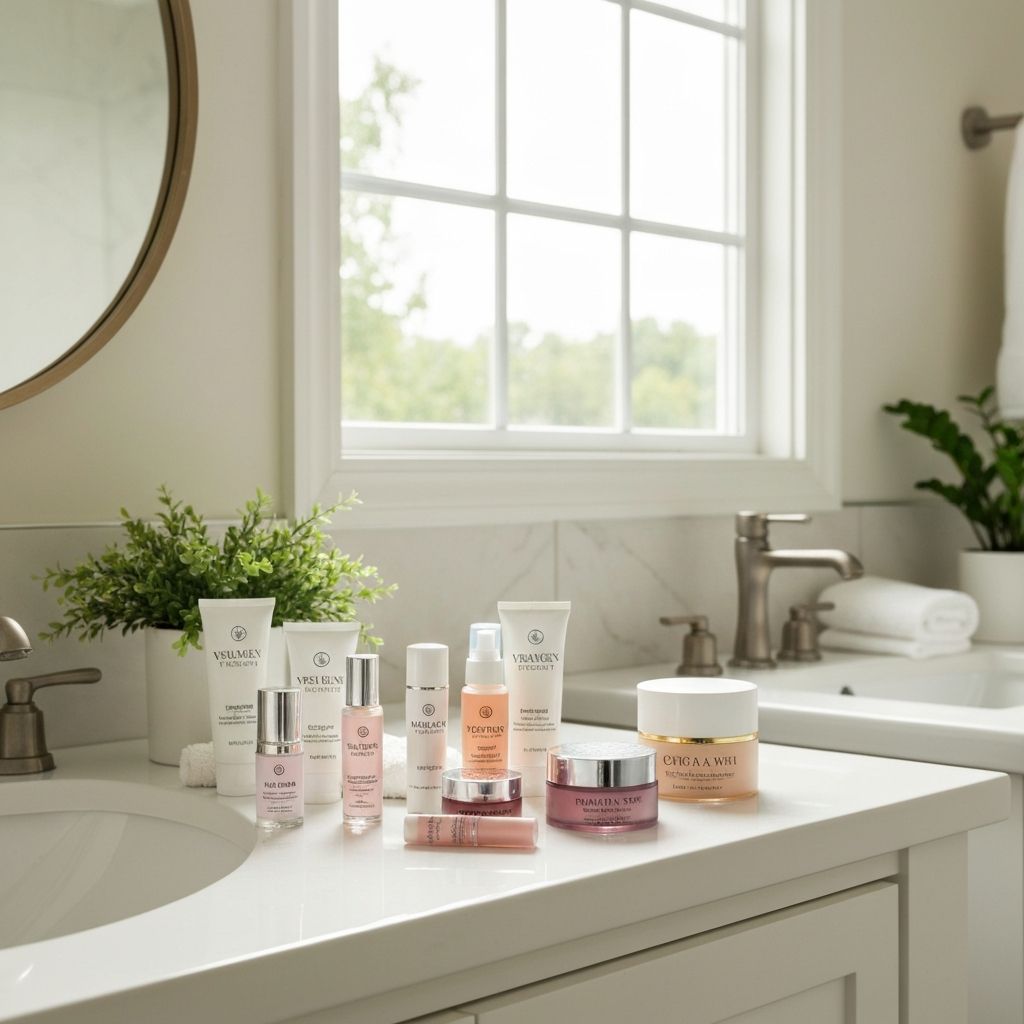 Women's skincare collection for daily facial care